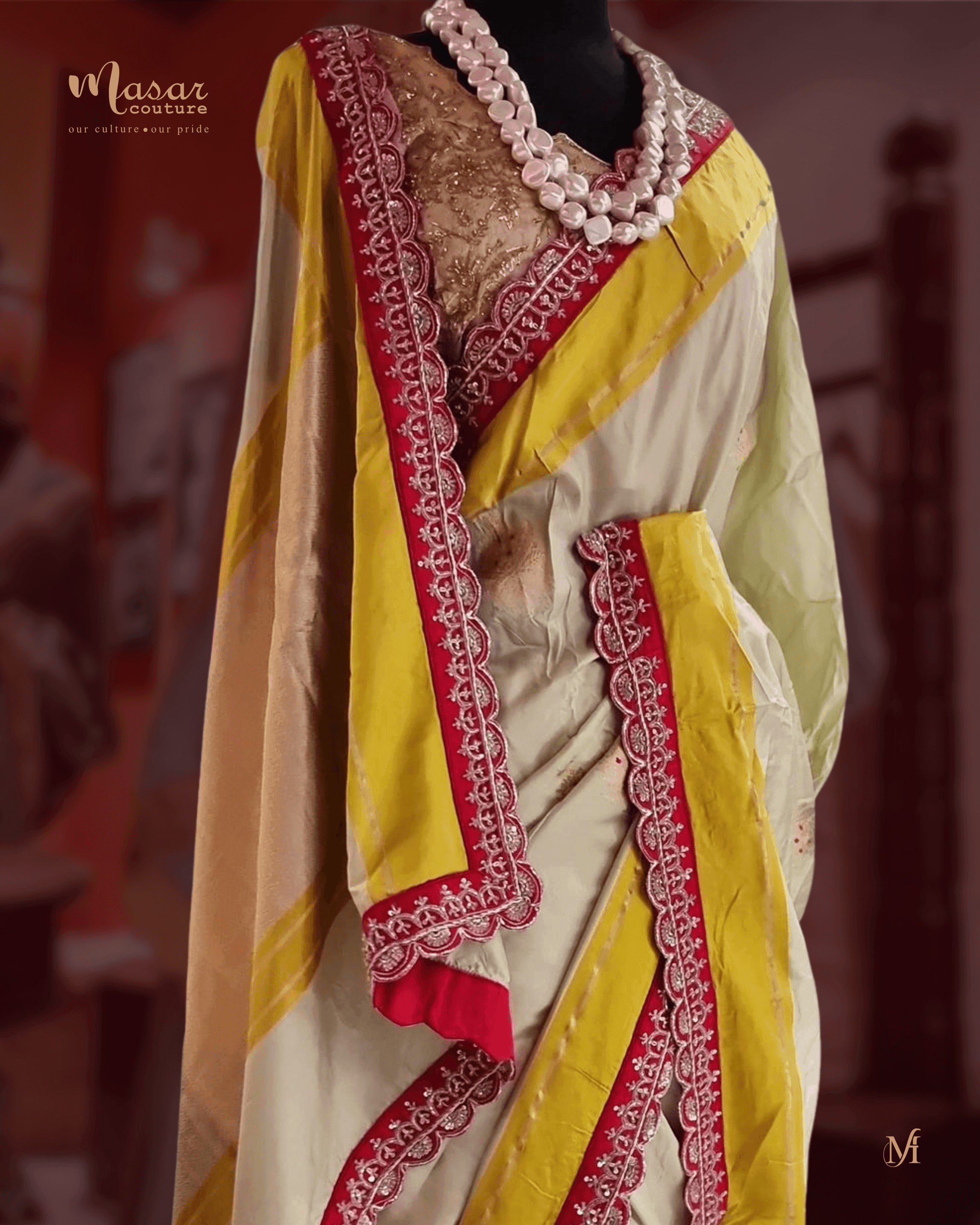 Heirloom Banarasi Saree (Yellow)